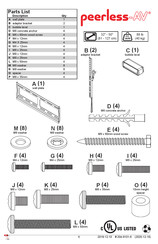 peerless-AV TVFT650 Instructions D'installation