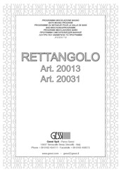 Gessi RETTANGOLO 20013 Instructions De Montage