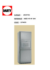 Ariston MBZE 45 NF BAR Mode D'emploi