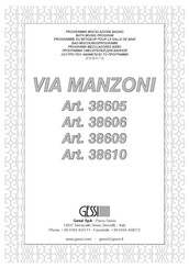 Gessi VIA MANZONI 38606 Instructions De Montage