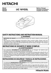 Hitachi UC 18YGSL Instructions De Sécurité Et Mode D'emploi