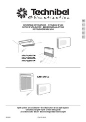 Technibel Climatisation KPAF185R5TA Notice D'utilisation