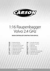 Carson 1:16 Raupenbagger Volvo 2.4 GHz Manuel D'instructions