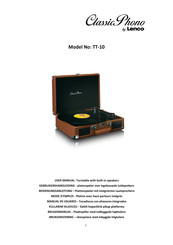 LENCO Classic Phono TT-10BN Mode D'emploi