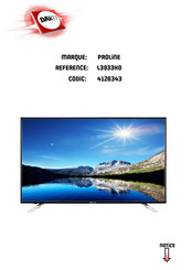 Proline L3933HD LED Manuel D'utilisation