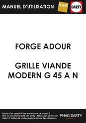 FORGE ADOUR MODERN G 45 A N Mode D'emploi