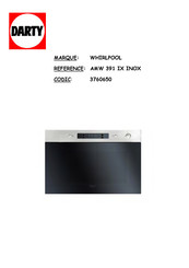 Whirlpool AMW 391 Installation, Démarrage Rapide