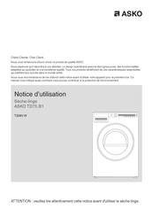 Asko T208V.W Notice D'utilisation