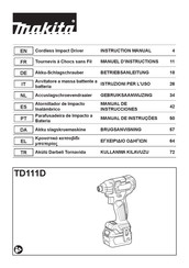 Makita TD111DZJ Manuel D'instructions