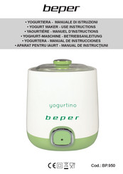 Beper yogurtino BP.950 Manuel D'instructions