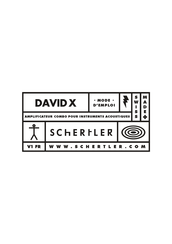 Schertler ACOUSTIC X Mode D'emploi