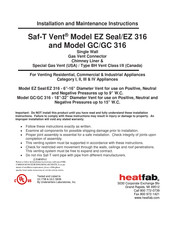 HeatFab Saf-T Vent EZ 316 Directives D'installation Et D'entretien