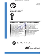 Ingersoll Rand FA30H Installation, Fonctionnement Et Entretien