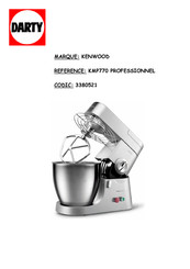 Kenwood MAJOR PRO KMP770 Série Mode D'emploi