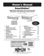 Tripp-Lite SmartOnline SU2000RTXLCD2U Manuel Du Propriétaire