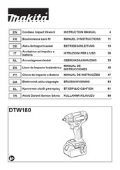 Makita DTW180ZJ Manuel D'instructions