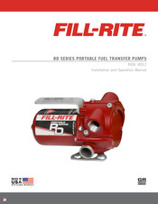 FILL-RITE RD Serie Manuel D'installation Et D'utilisation