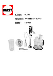 Braun Multiquick MR 6550 M FP Manuel D'utilisation