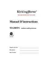 KICKING HORSE MA200TS Manuel D'instructions