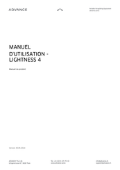 Advance LIGHTNESS 4 Manuel Du Produit