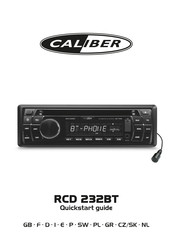 Caliber RCD 232BT Guide De Démarrage Rapide