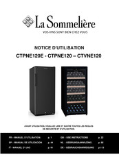 La Sommeliere CTPNE120E Notice D'utilisation