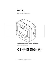 Fluidwell F012-P Mode D'emploi