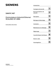 Siemens SCALANCE XF-200G Instructions De Service