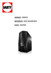 Lenovo Erazer X315 Guide D'utilisation