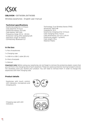 KSIX OBLIVION BXTW08N Manuel De L'utilisateur