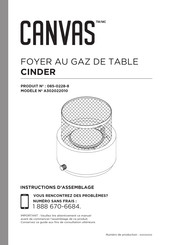 Canvas CINDER Instructions D'assemblage