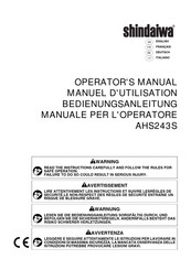 Shindaiwa AHS243S Manuel D'utilisation