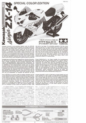 Tamiya Kawasaki Ninja ZX-14 SPECIAL COLOR EDITION 14112 Mode D'emploi