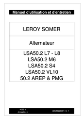 Leroy Somer 50.2 AREP Manuel D'utilisation Et D'entretien