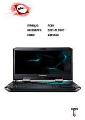 Acer PREDATOR 21 X GX21-71 Manuel D'utilisation