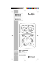 Chauvin Arnoux P01196522E Notice De Fonctionnement