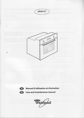 Whirlpool AKZM 751 Manuel D'utilisation Et D'entretien