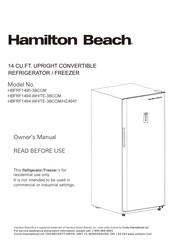 Hamilton Beach HBFRF1494-WHITE-3BCOM/HZ4941 Manuel D'utilisation