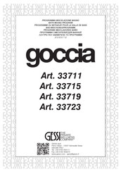 Gessi goccia 33711 Instructions D'installation