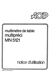 AOIP MN 5121 Notice D'utilisation