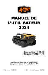 Argo Aurora Pro 800 XT 8x8 2024 Manuel De L'utilisateur