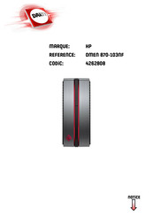 HP Omen 870-103NF Manuel De L'utilisateur