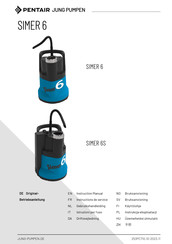 Pentair Jung Pumpen SIMER 6S Instructions De Service