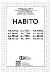 Gessi HABITO 70342 Instructions D'installation