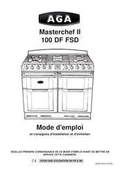 AGA Masterchef II 100 DF FSD Mode D'emploi