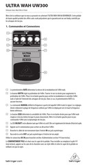 Behringer ULTRA WAH UW300 Mode D'emploi
