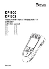 Baker Hughes Druck DPI800 Manuel D'instructions