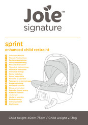 Joie signature sprint Manuel D'instructions