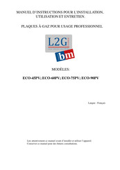 L2G ECO-45PV Manuel D'instructions Pour L'installation, L'utilisation Et L'entretien