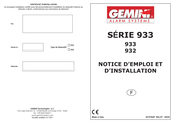 Gemini 932 Notice D'emploi Et D'installation